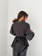 Noir Tailored Set Dark Grey