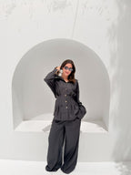 Noir Tailored Set Dark Grey