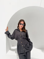 Noir Tailored Set Dark Grey